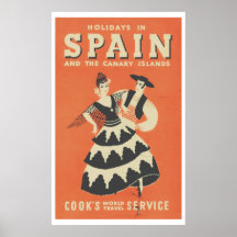 Poster vintage Espagnol Travel