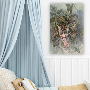Poster Vintage Fairy Art Warwick Goble Les Vearies