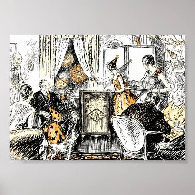 Poster Vintage fête d'Halloween (Devant)