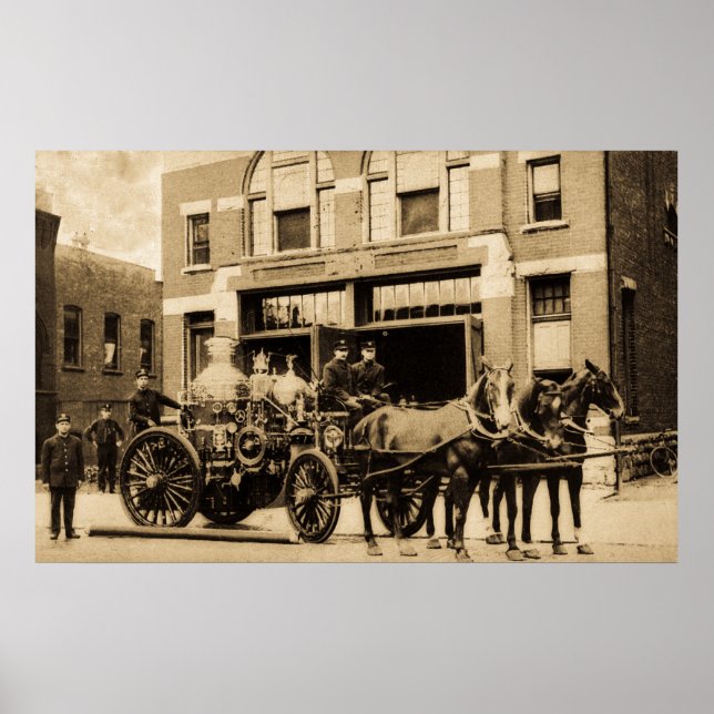 Poster Vintage Fire Company (Devant)