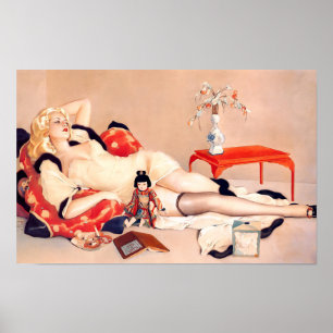 Poster Vintage Fleurs du Mal by Vargas