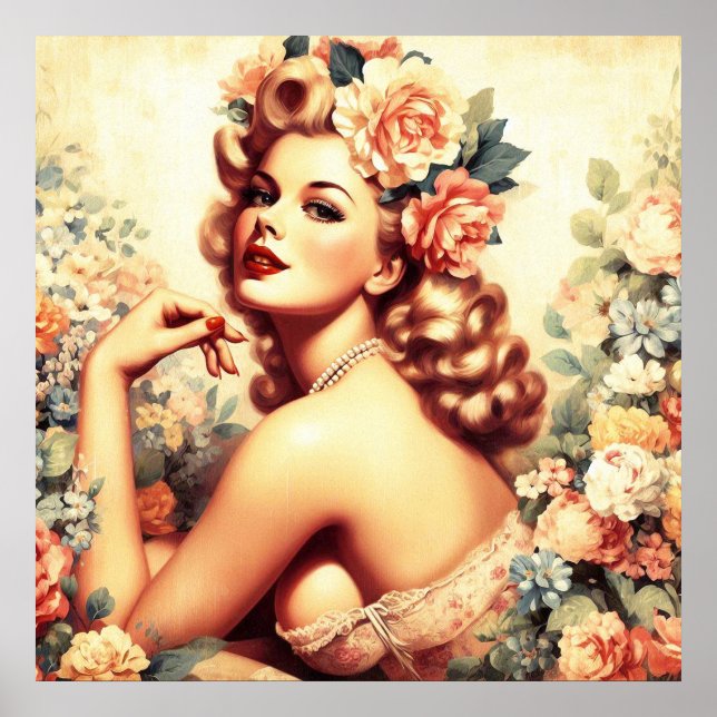 Poster Vintage Florale (Devant)