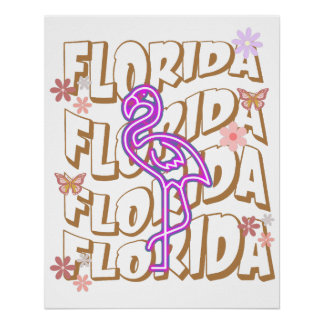 Poster vintage florida rétro