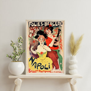 Poster vintage Folies-Bergère "Napoli"
