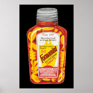 Poster Vintage Formamint Tablets Médicales Publicité