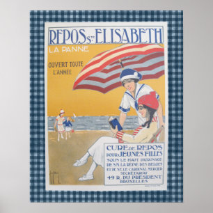 Poster vintage Français Beach Travel