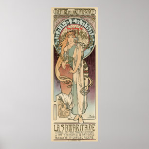 Poster vintage français d'annonce de théâtre