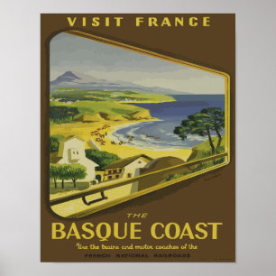 Poster Vintage France Basque