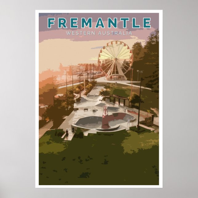 Poster vintage - Fremantle, Australie occidentale (Devant)