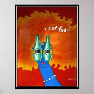 Poster vintage funky rétro