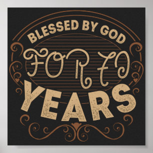 Poster vintage Funny 70 ans dire citation