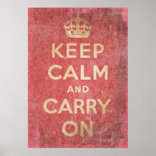 Poster Vintage Gardez Le Calme Et Transporter