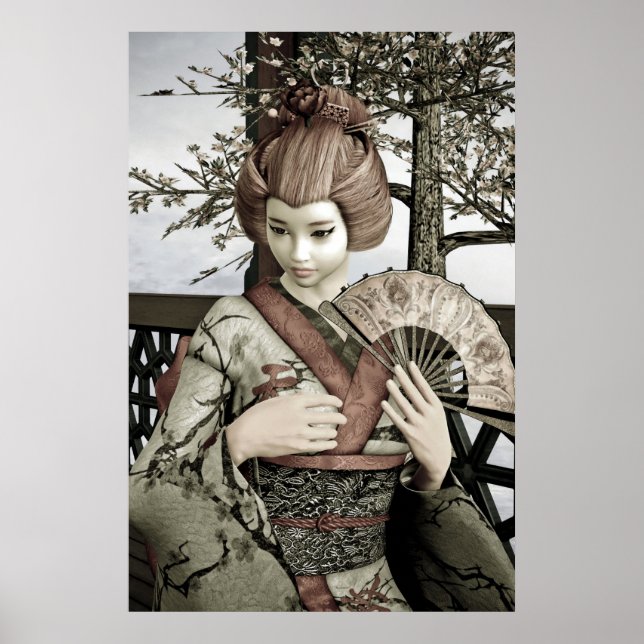 Poster Vintage Geisha (Devant)