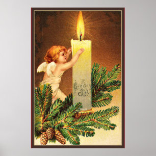 Poster Vintage, Glaedelig, œuvre d'art norvégienne de 190