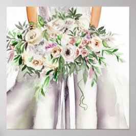 Poster Vintage Glam, Bridal Cascading Bouquet 2,