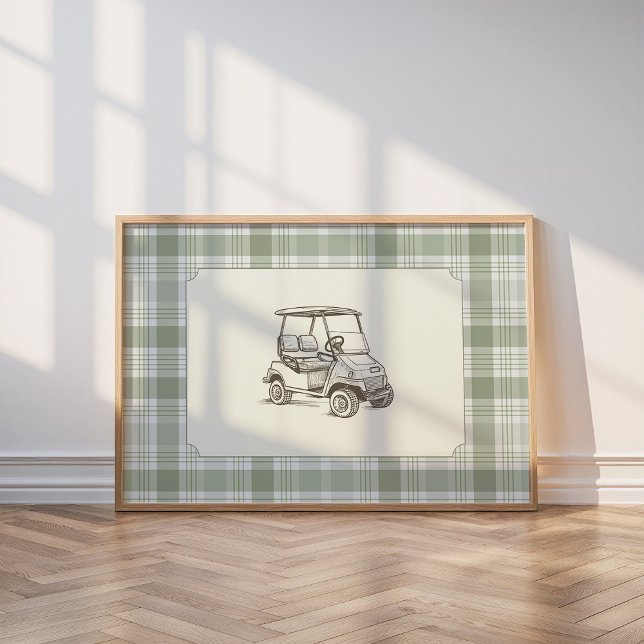 Poster Vintage Golf Cart Wall Art (Créateur téléchargé)