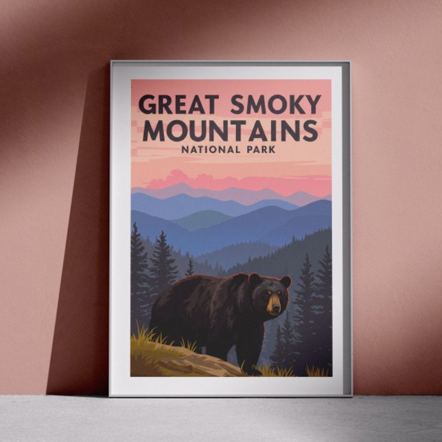 Poster Vintage Great Smoky Mountains Park (Créateur téléchargé)