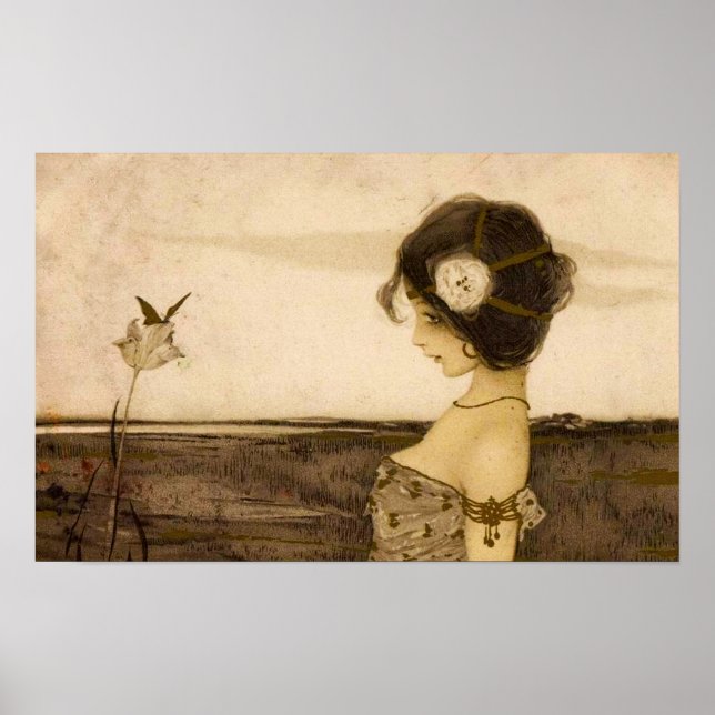 Poster vintage grec Vierge (Devant)