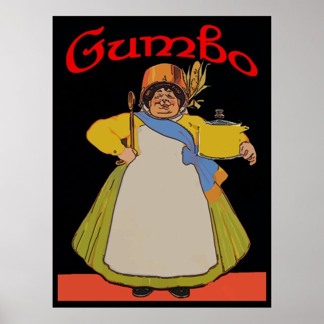 Poster Vintage Gumbo Cook (Devant)