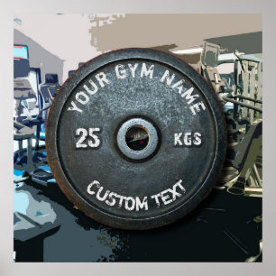 Poster Vintage Gym Owner ou utilisateur with Fitness Funn