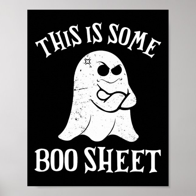 Poster Vintage Halloween Boo Ceci Est Une Feuille De Boit (Devant)