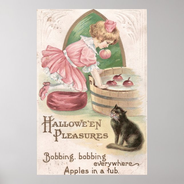 Poster Vintage Hallowe'en Plaisirs (Devant)