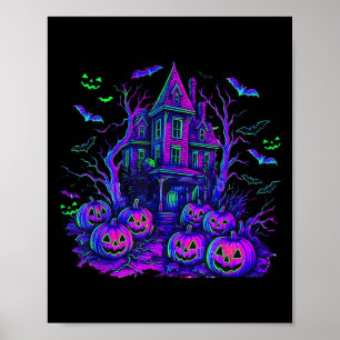 Poster Vintage Halloween Soky Scène Retro Citrouille Y Se