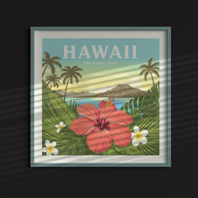 Poster Vintage Hawaii (Créateur téléchargé)