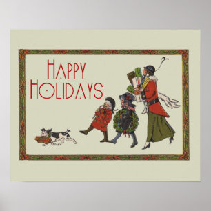 Poster Vintage Holiday Shopping