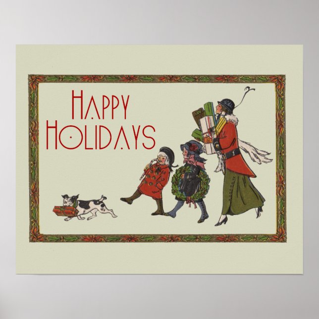 Poster Vintage Holiday Shopping (Devant)