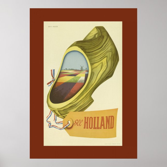 Poster vintage Holland Travel (Devant)