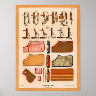 Poster vintage Horse Tack