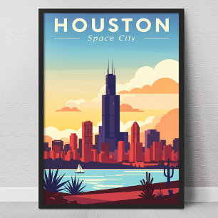 Poster Vintage Houston