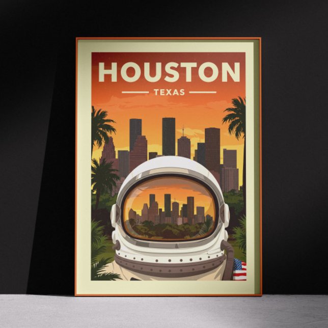 Poster Vintage Houston Texas (Créateur téléchargé)