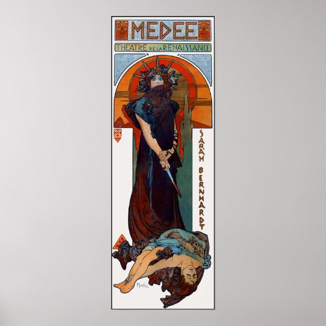 Poster vintage Imprimer : Mucha - Medee (Medea) (Devant)