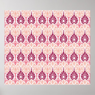 Poster Vintage Indian ornate seamless pattern. Eastern st