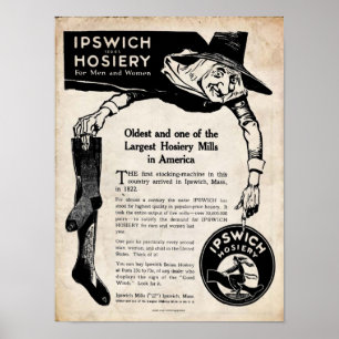 Poster Vintage Ipswich Hosiery Co. Imprimer