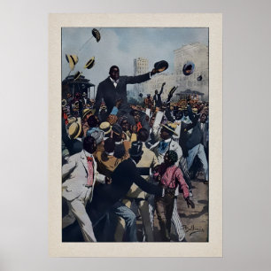 Poster Vintage Jack Johnson à Chicago