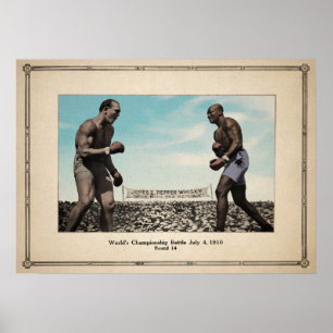 Poster Vintage Jack Johnson vs Jim Jeffries