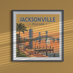Poster Vintage Jacksonville Floride