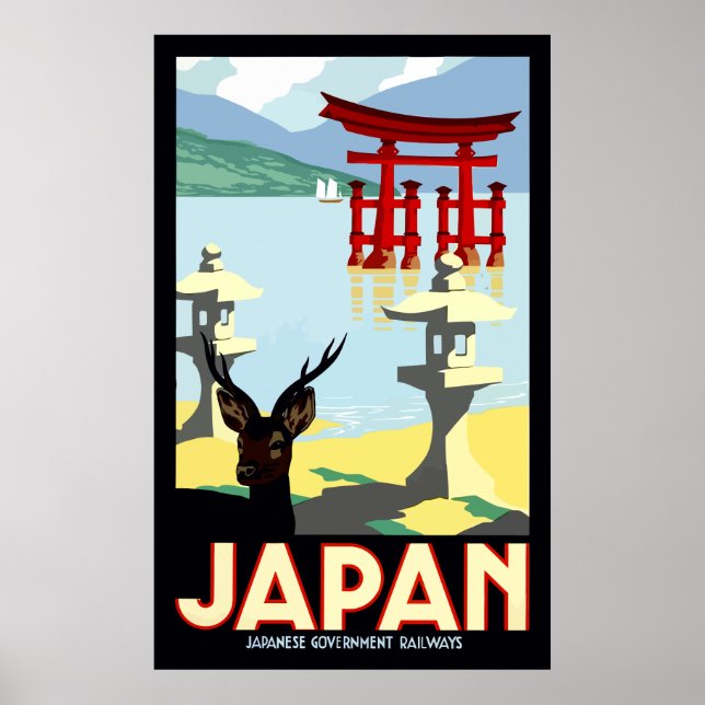 Poster vintage Japon Travel (Devant)
