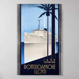 Poster vintage Java Sumatra Rotterdamsche Lloyd