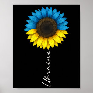 Poster Vintage Je suis avec l'Ukraine Drapeau de l'Ukrain