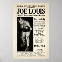 Poster vintage Joe Lewis Fight
