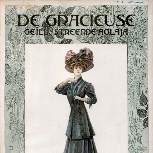 Poster Vintage jolie dame design d'illustration (Créateur téléchargé)