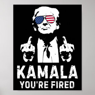 Poster Vintage Kamala Vous êtes Fired ! Trump 2024