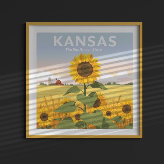 Poster Vintage Kansas (Créateur téléchargé)