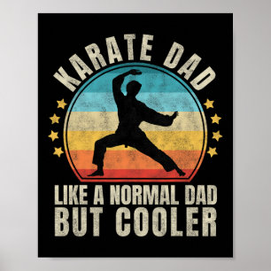 Poster Vintage Karate Papa Fier Fête des pères des arts m