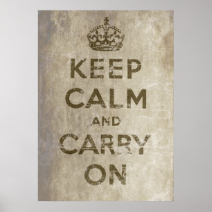 Poster Vintage Keep Calm And Carry On