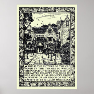 Poster Vintage Kelmscott Manor par William Morris